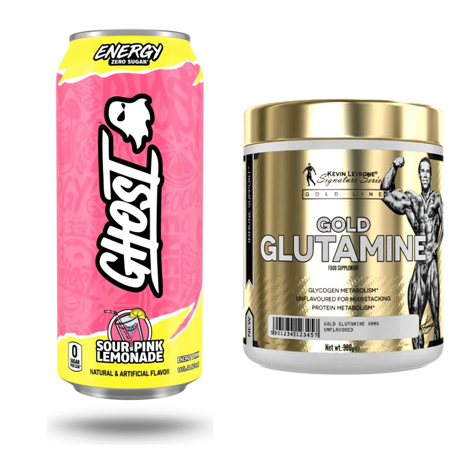 Trainings-Set: Ghost Energy + Kevin Levrone GOLD Glutamine – alle enthaltenen Artikel