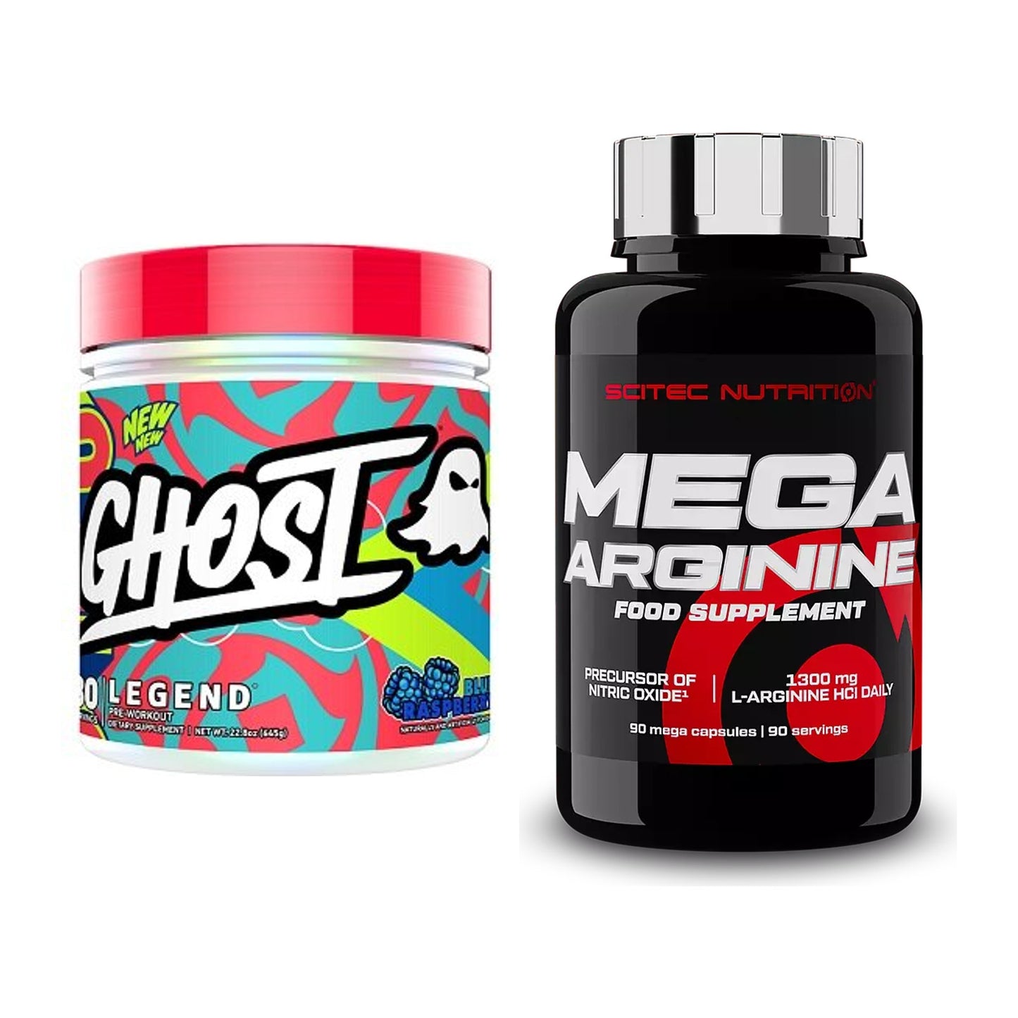 Trainings-Set: Ghost Legend V4 30 Serv. + Scitec Mega Arginine – alle enthaltenen Artikel