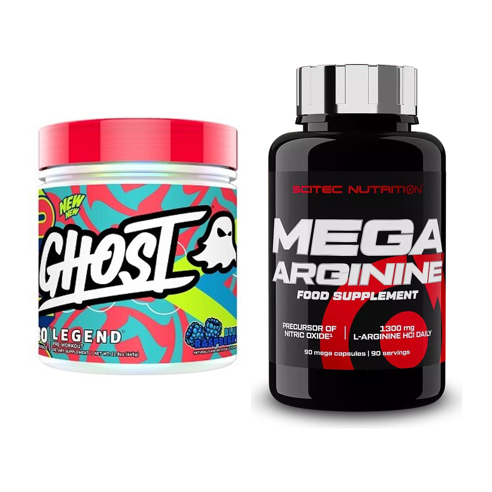 Trainings-Set: Ghost Legend V4 30 Serv. + Scitec Mega Arginine – alle enthaltenen Artikel