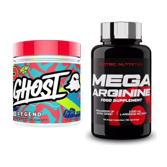 Trainings-Set: Ghost Legend V4 30 Serv. + Scitec Mega Arginine – alle enthaltenen Artikel