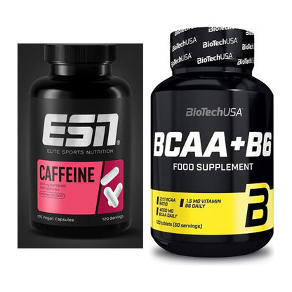 Trainings-Set: ESN Caffeine Caps + BioTech BCAA+B6 100 Tabl – alle enthaltenen Artikel