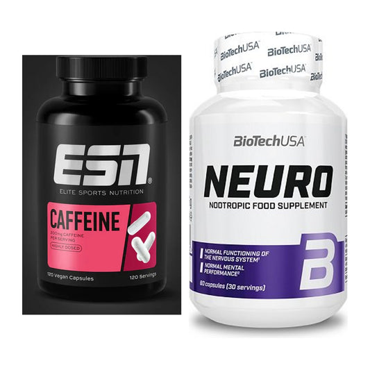 Trainings-Set: ESN Caffeine Caps + BioTech Neuro – alle enthaltenen Artikel