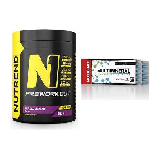 Trainings-Set: Nutrend N1 Preworkout + Nutrend Multimineral Compressed – alle enthaltenen Artikel