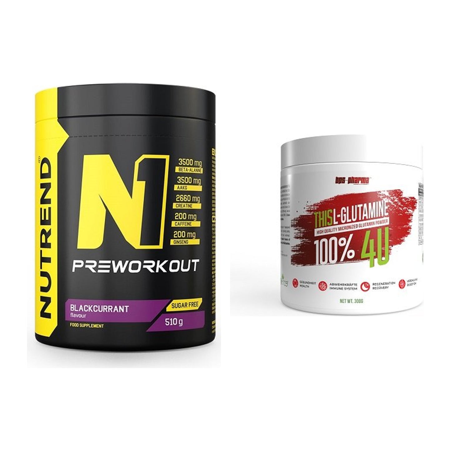 Trainings-Set: Nutrend N1 Preworkout + BPS-Pharma This Glutamin – alle enthaltenen Artikel