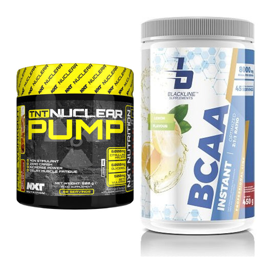 Trainings-Set: NXT Nutrition TNT Nuclear + Blackline Supplements BCAA – alle enthaltenen Artikel
