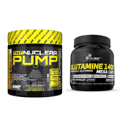 Trainings-Set: NXT Nutrition TNT Nuclear + Olimp L-Glutamine Mega – alle enthaltenen Artikel