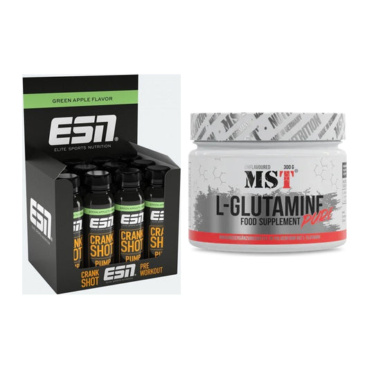 Trainings-Set: ESN Crank Pump Shot + MST Glutamine – alle enthaltenen Artikel
