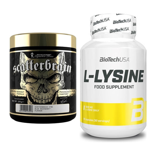 Trainings-Set: Kevin Levrone Scatterbrain + BioTech L-Lysine – alle enthaltenen Artikel