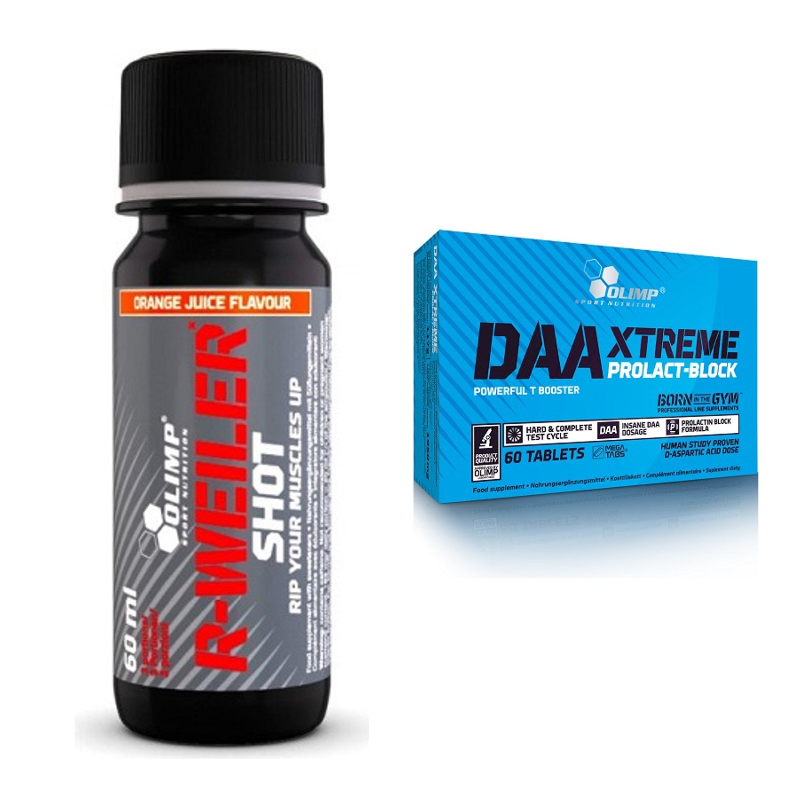 Trainings-Set: Olimp R-Weiler Shot + Olimp DAA Xtreme – alle enthaltenen Artikel