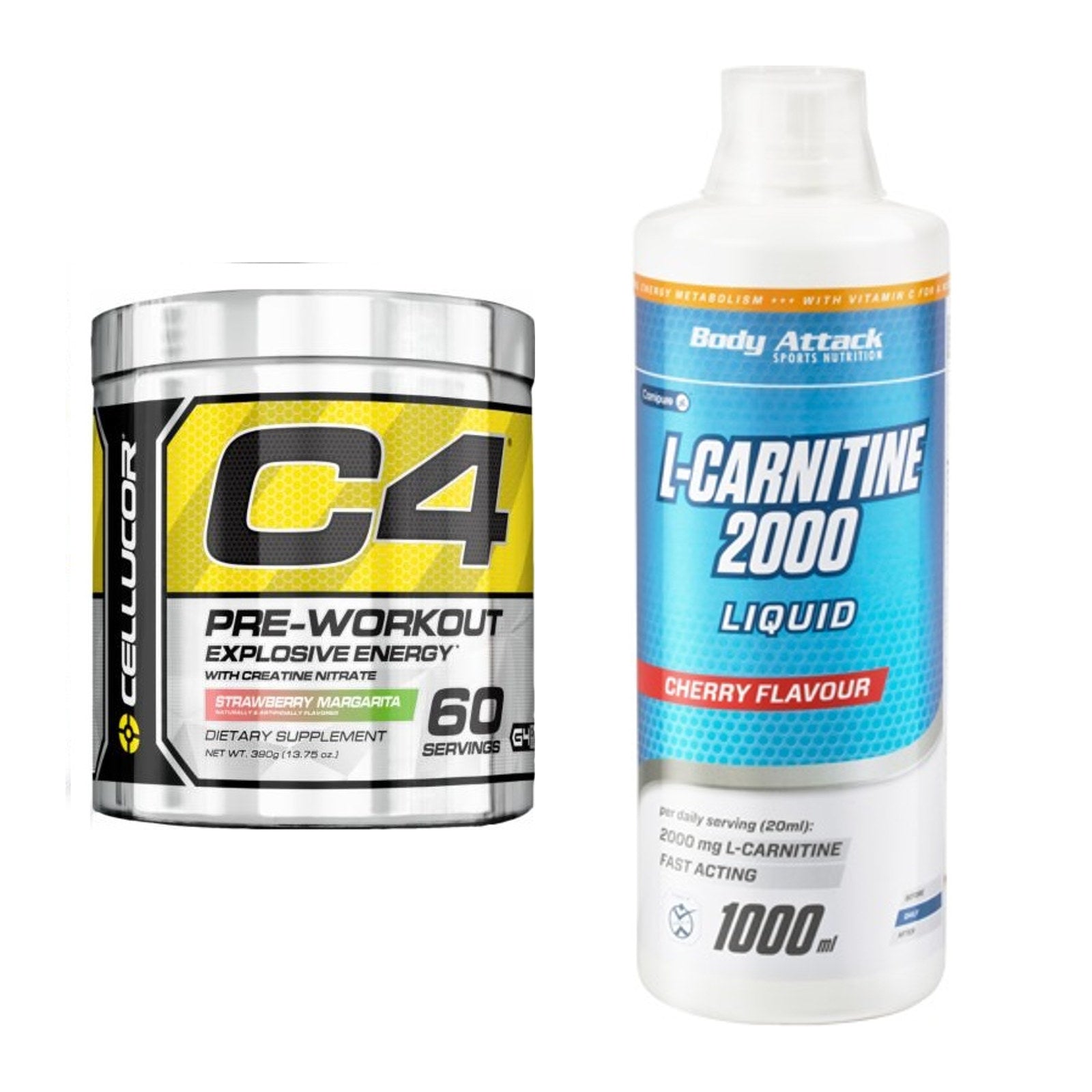 Trainings-Set: Cellucor C4 Original 60 + Body Attack L-Carnitine – alle enthaltenen Artikel