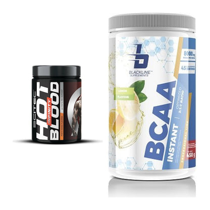 Trainings-Set: Scitec Hot Blood INFINITY + Blackline Supplements BCAA – alle enthaltenen Artikel