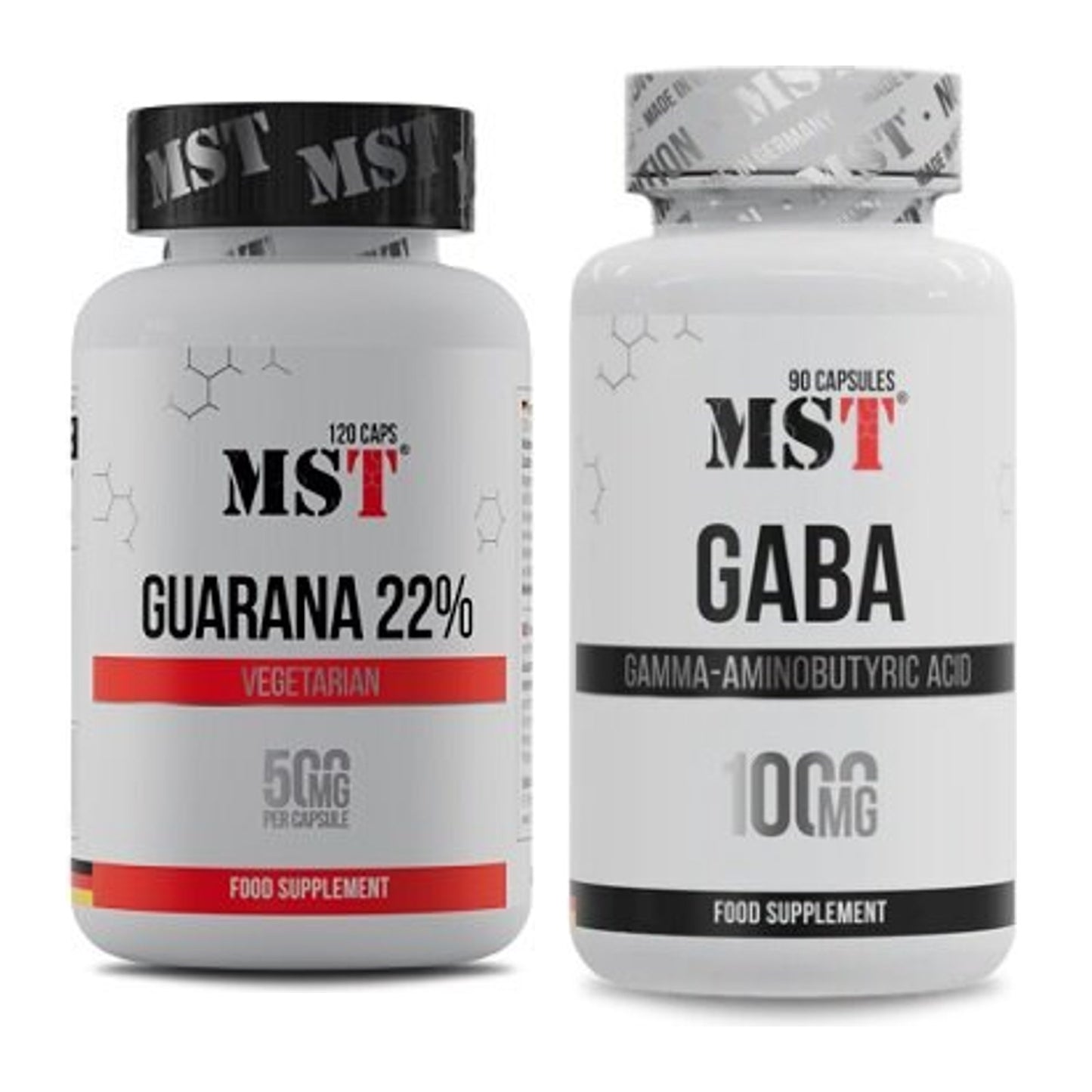 Trainings-Set: MST Guarana 22% + MST GABA 1000mg – alle enthaltenen Artikel