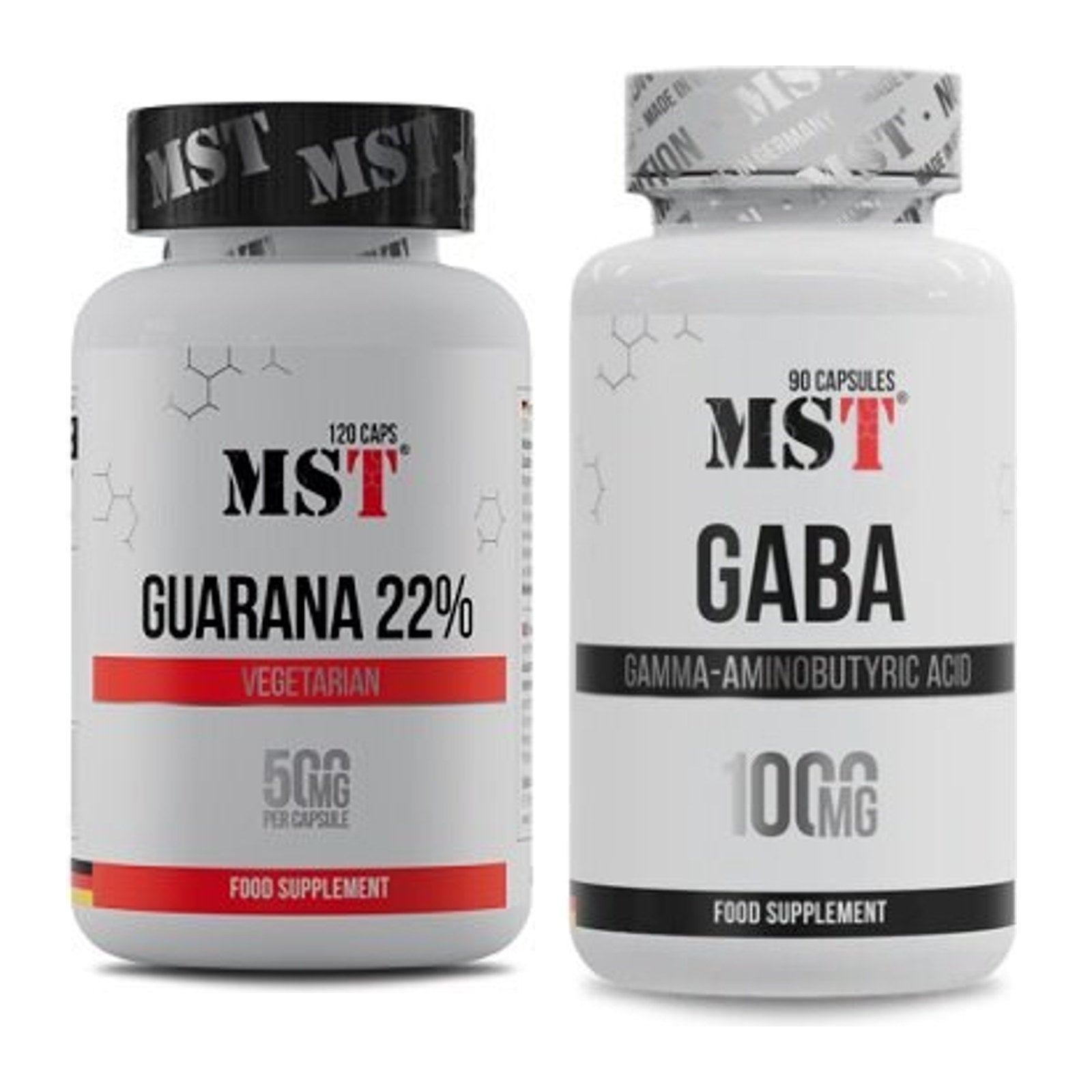 Trainings-Set: MST Guarana 22% + MST GABA 1000mg – alle enthaltenen Artikel