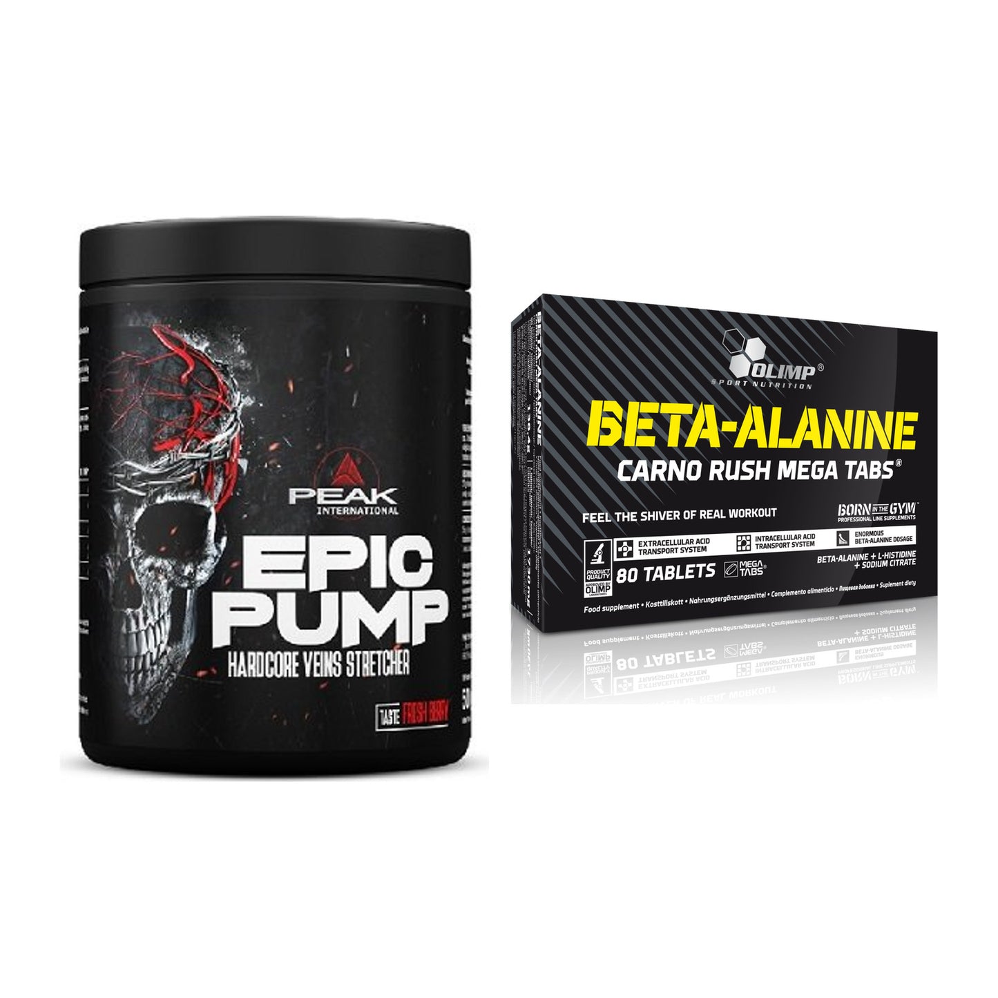 Trainings-Set: Peak EPIC Pump 500g (Fresh + Olimp Beta-Alanin Carno – alle enthaltenen Artikel