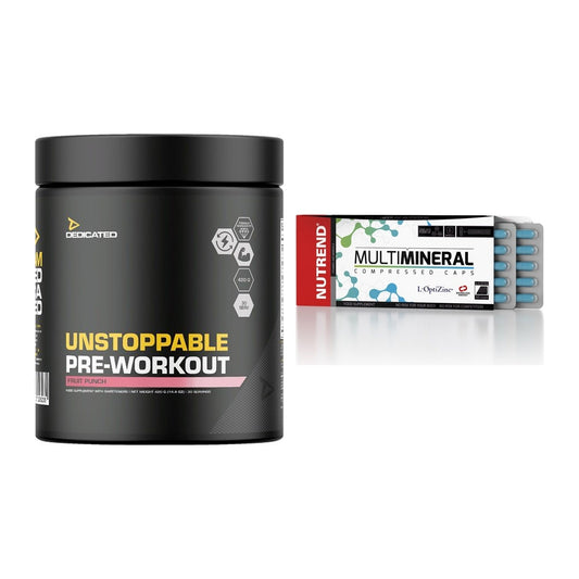 Trainings-Set: Dedicated Unstoppable + Nutrend Multimineral Compressed – alle enthaltenen Artikel