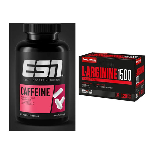 Trainings-Set: ESN Caffeine Caps + Body Attack L-Arginin 1500 – alle enthaltenen Artikel