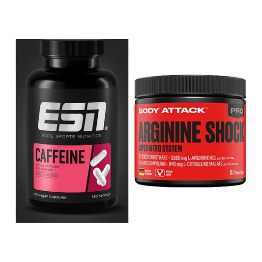 Trainings-Set: ESN Caffeine Caps + Body Attack Arginine Shock – alle enthaltenen Artikel