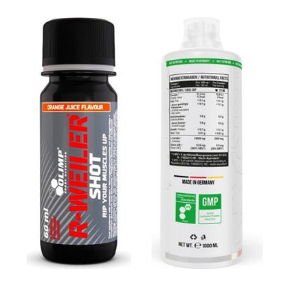 Trainings-Set: Olimp R-Weiler Shot + MST L-Carnitine 100.000 (1000ml) – alle enthaltenen Artikel