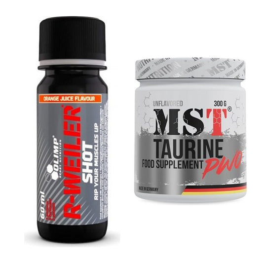 Trainings-Set: Olimp R-Weiler Shot + MST Taurine – alle enthaltenen Artikel
