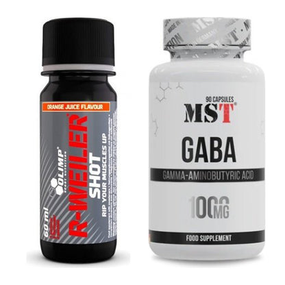 Trainings-Set: Olimp R-Weiler Shot + MST GABA 1000mg – alle enthaltenen Artikel