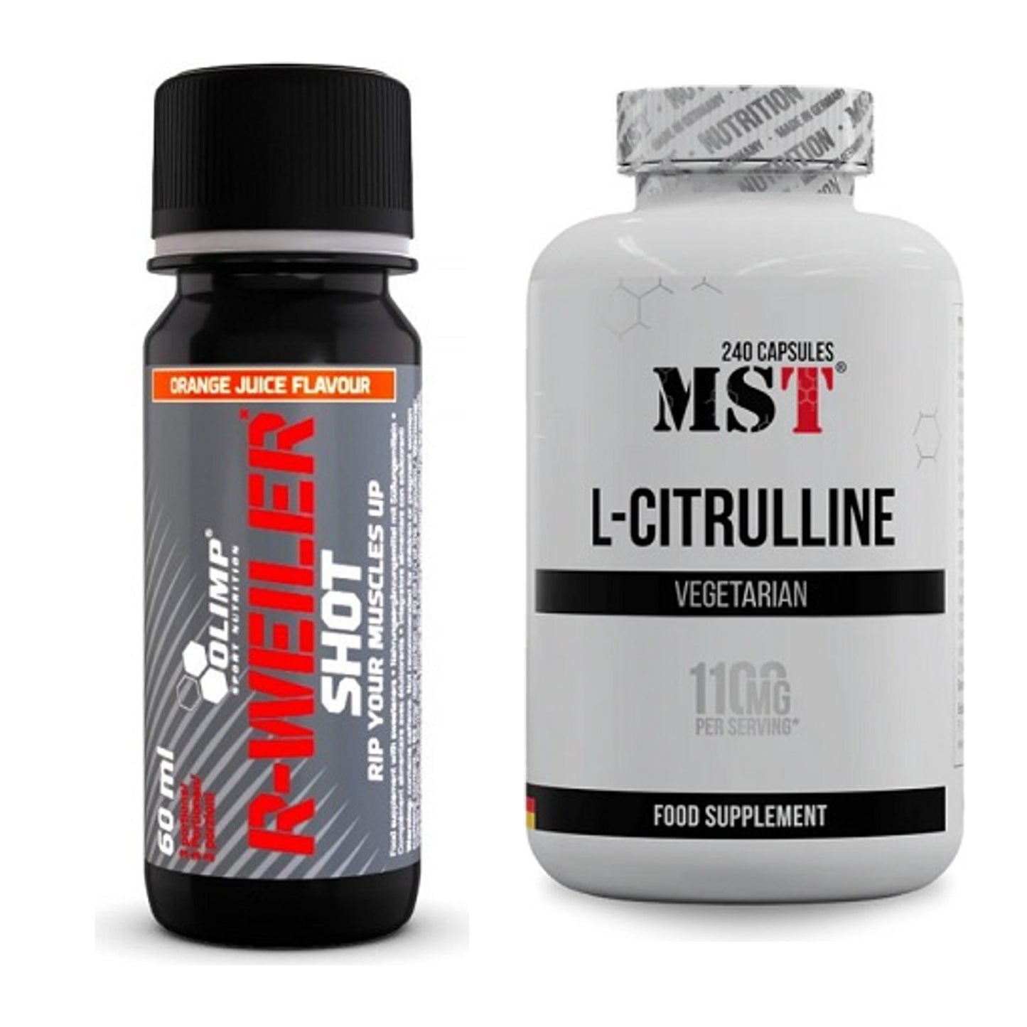 Trainings-Set: Olimp R-Weiler Shot + MST Citrulline – alle enthaltenen Artikel