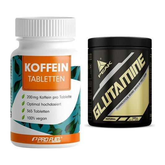 Trainings-Set: ProFuel Koffein (200mg) + Peak Glutamin – alle enthaltenen Artikel