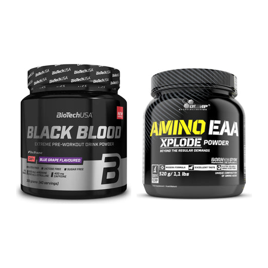 Trainings-Set: BioTech Black Blood CAF + Olimp Amino EAA Xplode – alle enthaltenen Artikel