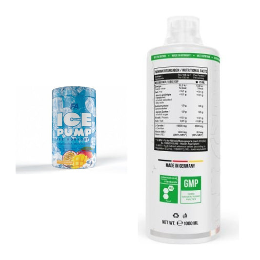 Trainings-Set: FA Nutrition ICE Pump + MST L-Carnitine 100.000 – alle enthaltenen Artikel