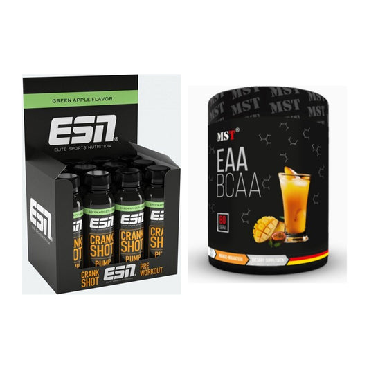 Trainings-Set: ESN Crank Pump Shot + MST EAA & BCAA – alle enthaltenen Artikel