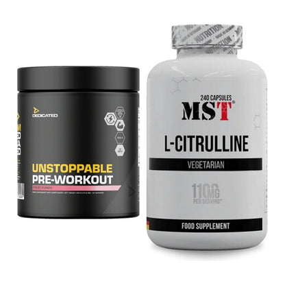 Trainings-Set: Dedicated Unstoppable + MST Citrulline – alle enthaltenen Artikel