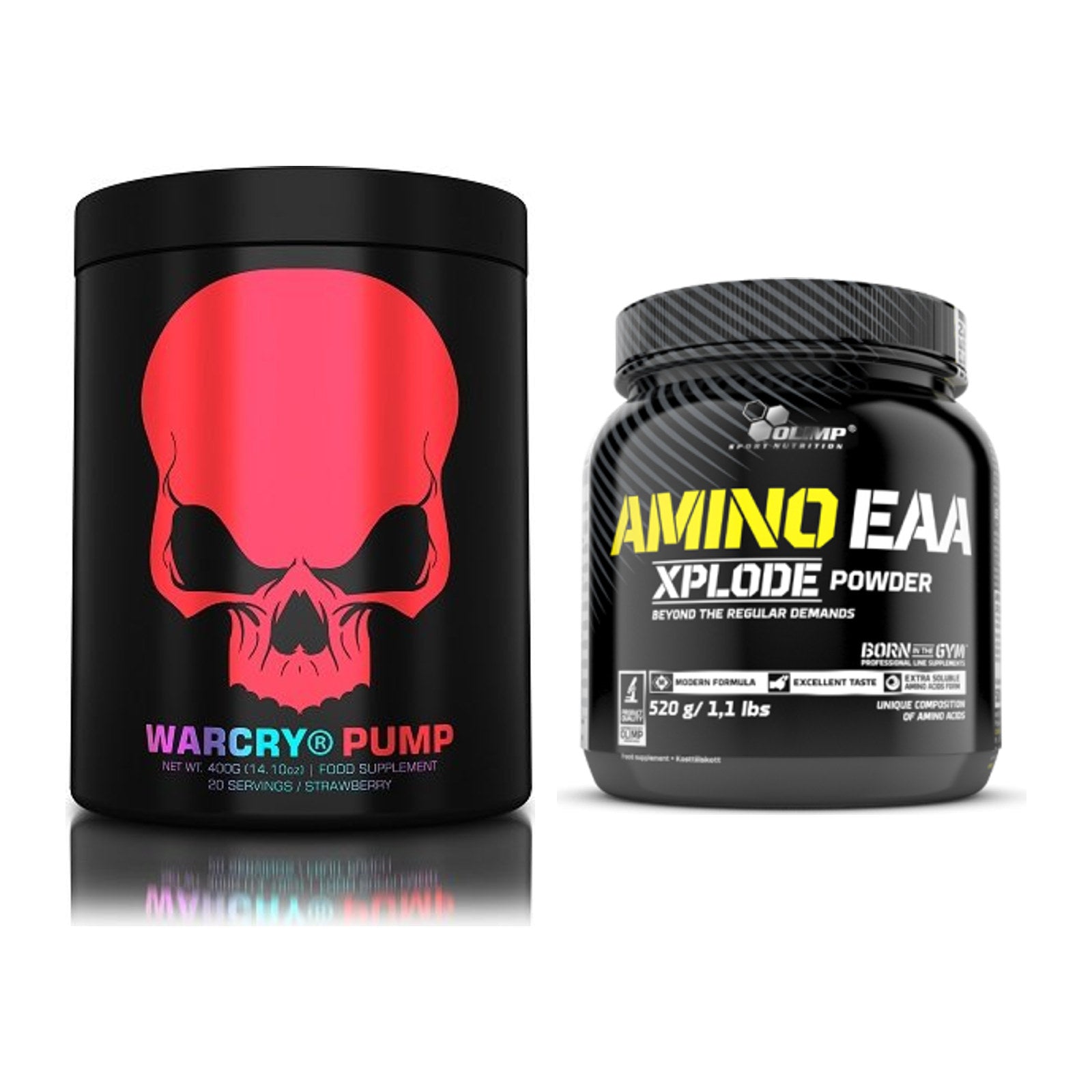 Trainings-Set: Genius Nutrition Warcry + Olimp Amino EAA Xplode – alle enthaltenen Artikel