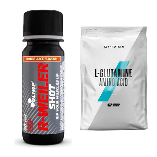 Trainings-Set: Olimp R-Weiler Shot + MyProtein Glutamin – alle enthaltenen Artikel