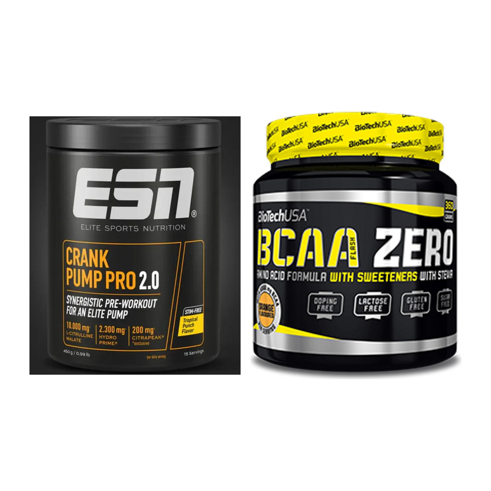 Trainings-Set: ESN Crank Pump Pro 2.0 + BioTech BCAA Zero – alle enthaltenen Artikel
