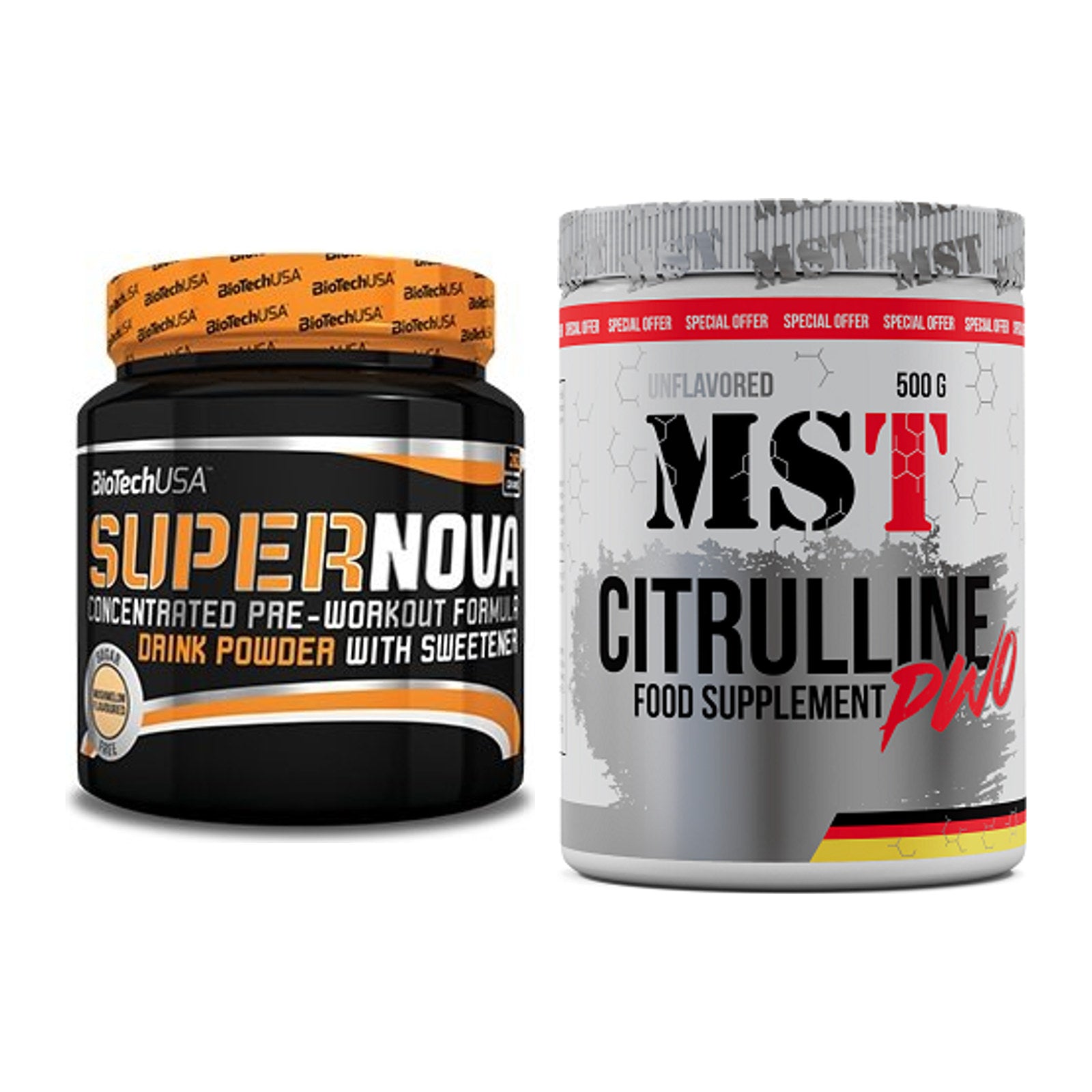 Trainings-Set: BioTech Supernova + MST Citrulline Malat 500g – alle enthaltenen Artikel