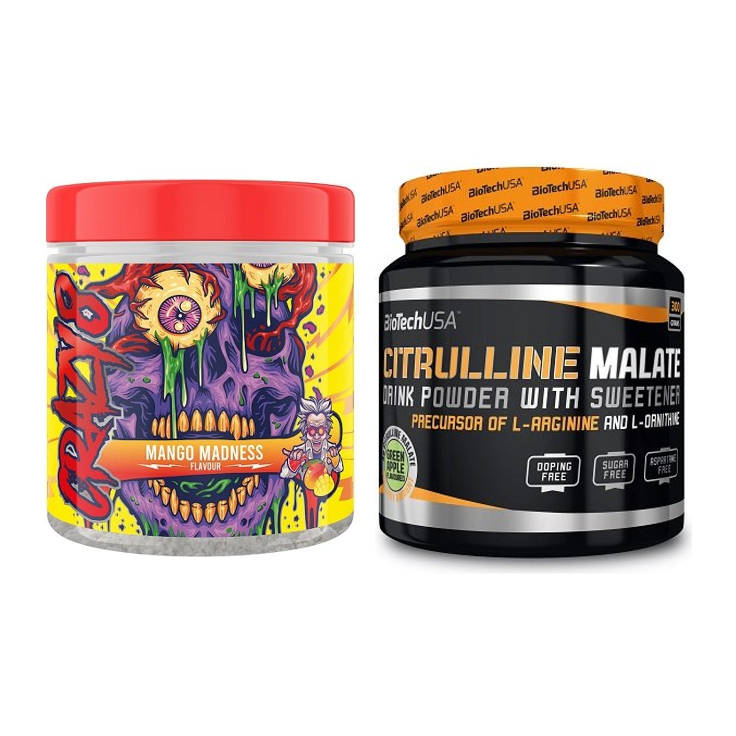 Trainings-Set: Swedish Supplements Crazy 8 + BioTech Citrulline Malate – alle enthaltenen Artikel