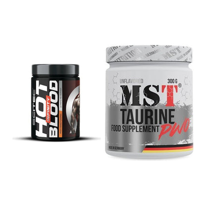 Trainings-Set: Scitec Hot Blood INFINITY + MST Taurine – alle enthaltenen Artikel