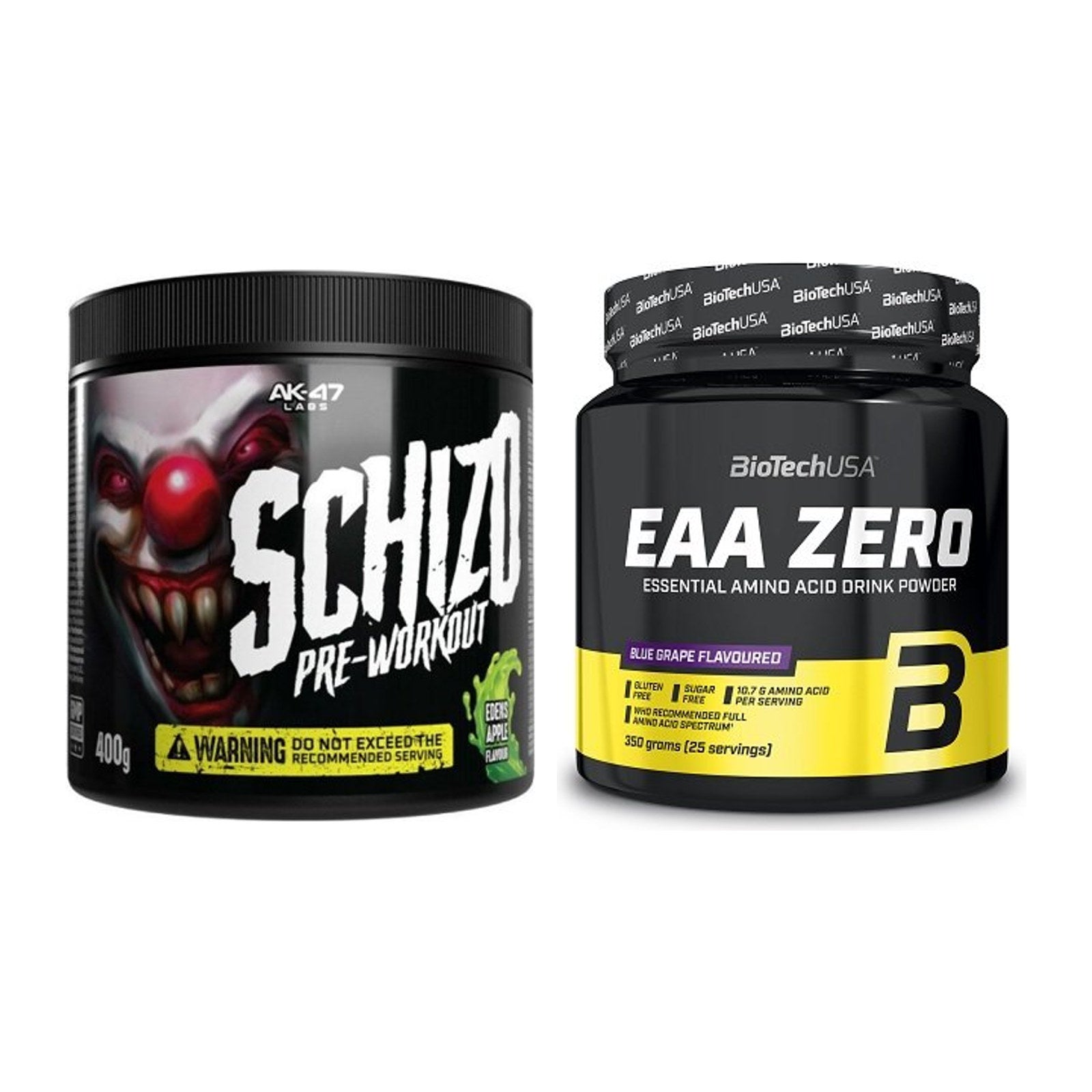 Trainings-Set: AK47 Labs Schizo Pre-Workout + BioTech EAA Zero – alle enthaltenen Artikel