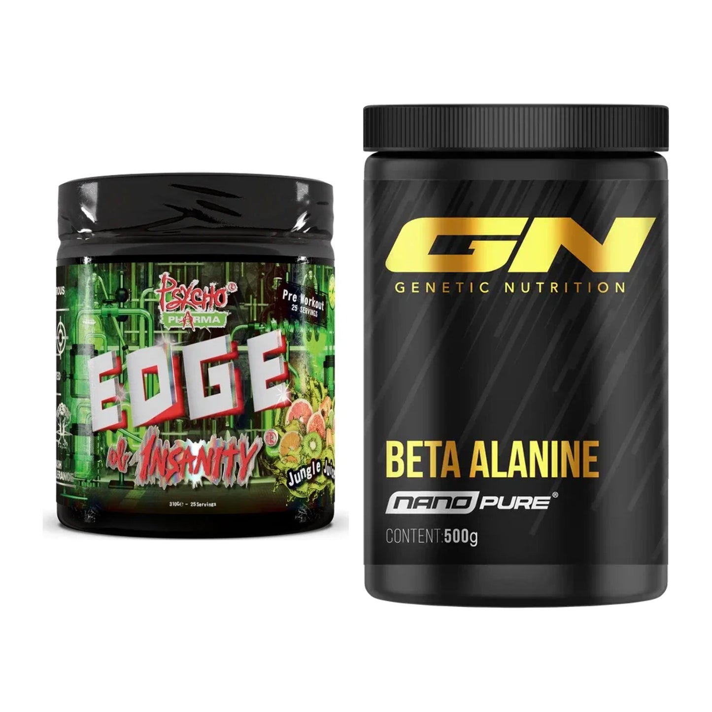 Trainings-Set: Psycho Pharma Edge of Insanity + GN Nano Beta Alanine – alle enthaltenen Artikel