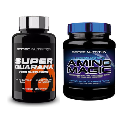 Trainings-Set: Scitec Super Guarana 100 Tabl. + Scitec Amino Magic – alle enthaltenen Artikel