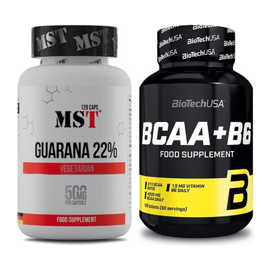 Trainings-Set: MST Guarana 22% + BioTech BCAA+B6 100 Tabl – alle enthaltenen Artikel