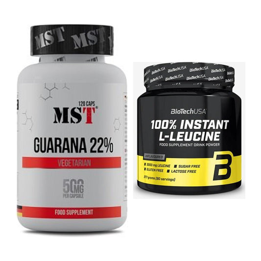 Trainings-Set: MST Guarana 22% + BioTech 100% Instant L-Leucine – alle enthaltenen Artikel