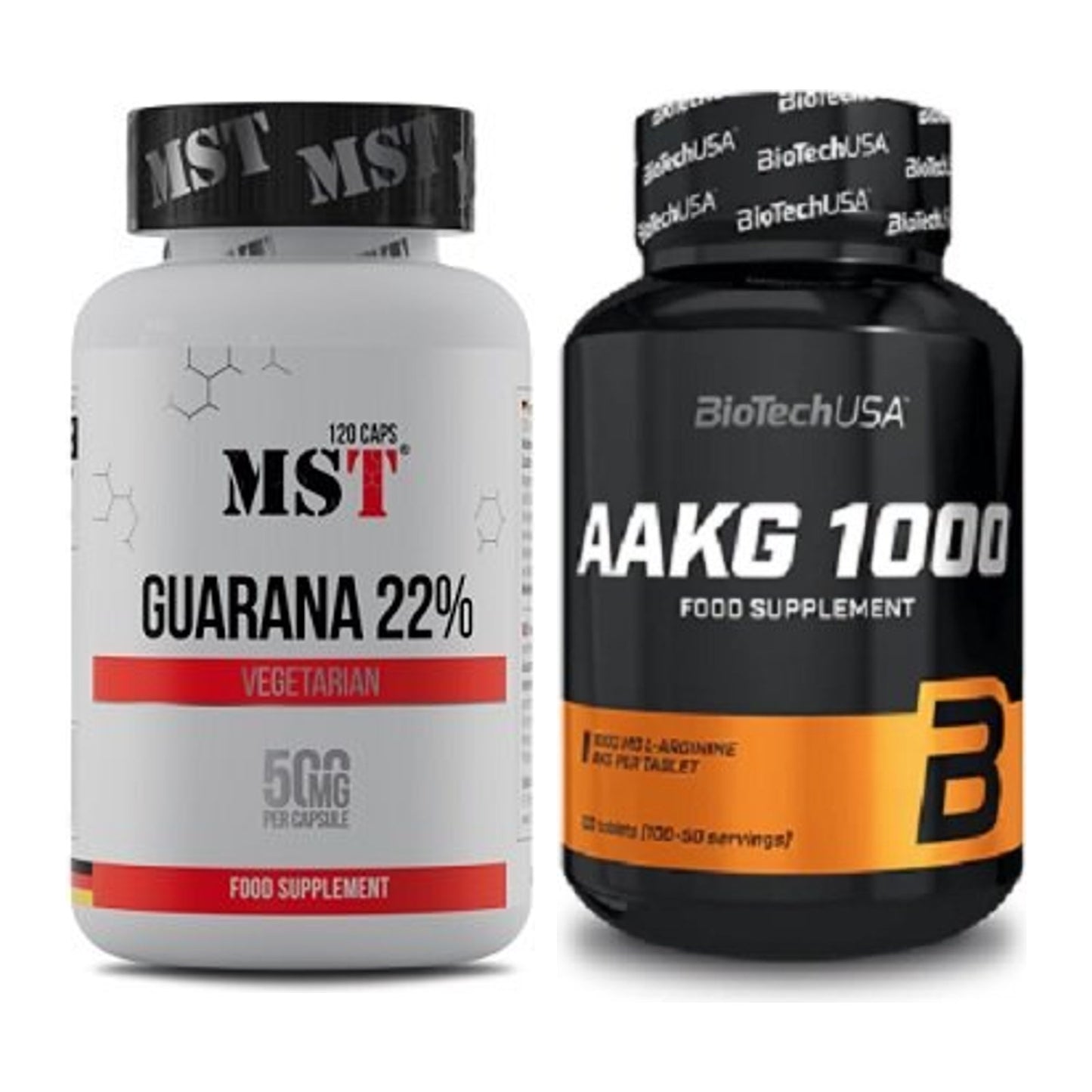 Trainings-Set: MST Guarana 22% + BioTech AAKG 1000mg 100 Tabl. – alle enthaltenen Artikel