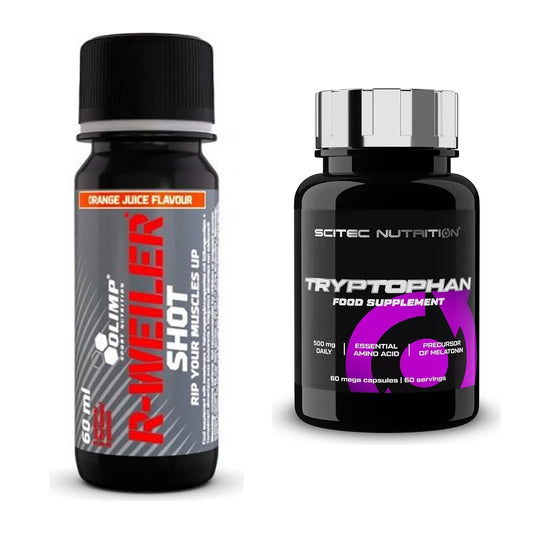 Trainings-Set: Olimp R-Weiler Shot + Scitec Tryptophan – alle enthaltenen Artikel