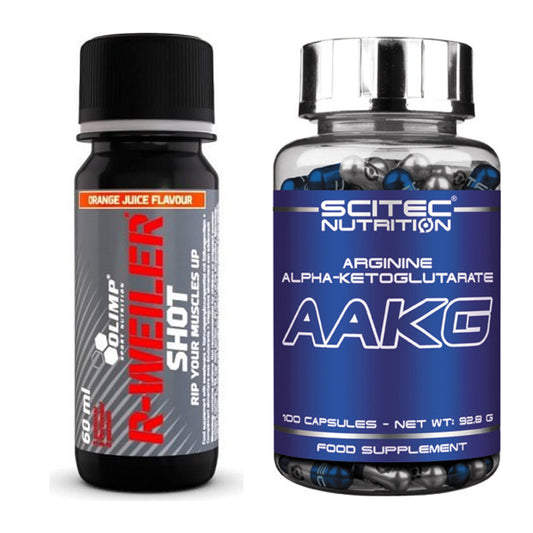 Set de antrenament: Olimp R-Weiler Shot + Scitec AAKG - toate articolele incluse