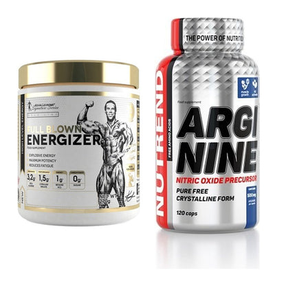 Trainings-Set: Kevin Levrone Full Blown Energizer + Nutrend Arginine – alle enthaltenen Artikel