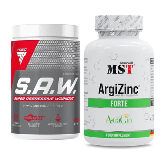 Trainings-Set: Trec Nutrition SAW Booster + MST ArgiZinc Forte – alle enthaltenen Artikel
