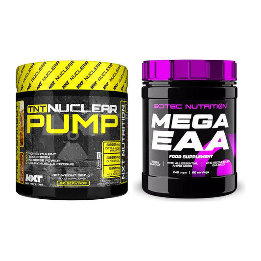 Set da allenamento: pompa nucleare NXT Nutrition TNT + Scitec Mega EAA - tutti gli articoli inclusi