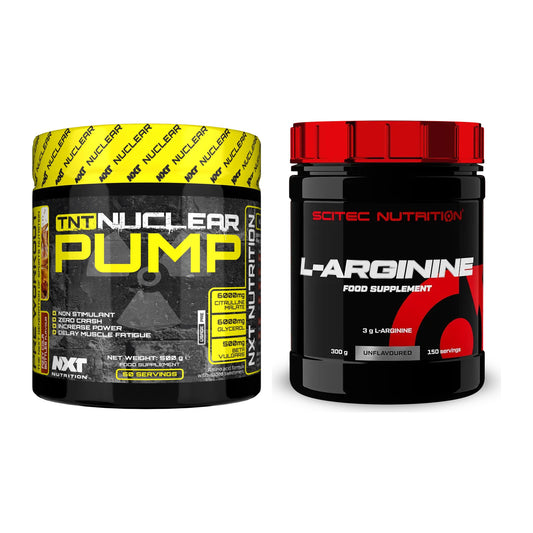 Trainings-Set: NXT Nutrition TNT Nuclear Pump + Scitec Arginin – alle enthaltenen Artikel