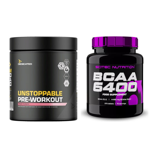 Trainings-Set: Dedicated Unstoppable + Scitec BCAA 6400 – alle enthaltenen Artikel