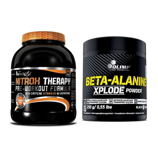 Комплект за обучение: BioTech NitroX Therapy + Olimp Beta-Alanine Xplode - всички артикули са включени